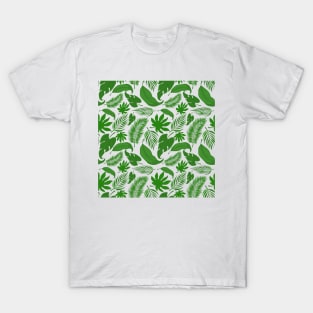 Green leaf pattern T-Shirt